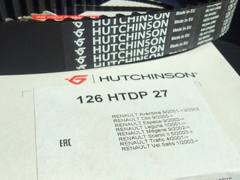 Ремень ГРМ 2.0 F4R 126HTDP27 Hutchinson
